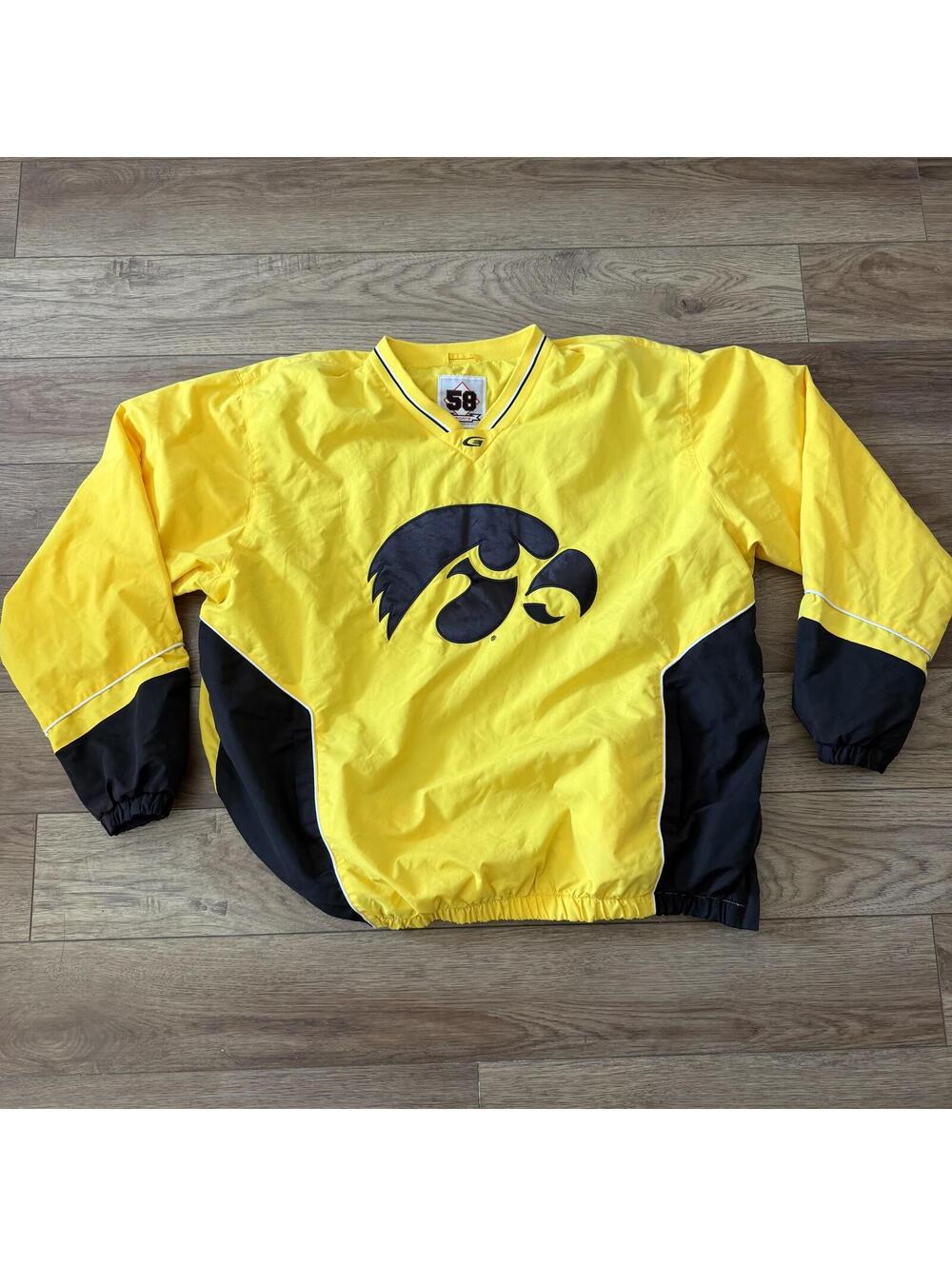 Vintage Iowa Hawkeyes Pullover Windbreaker 58 Sports XXL